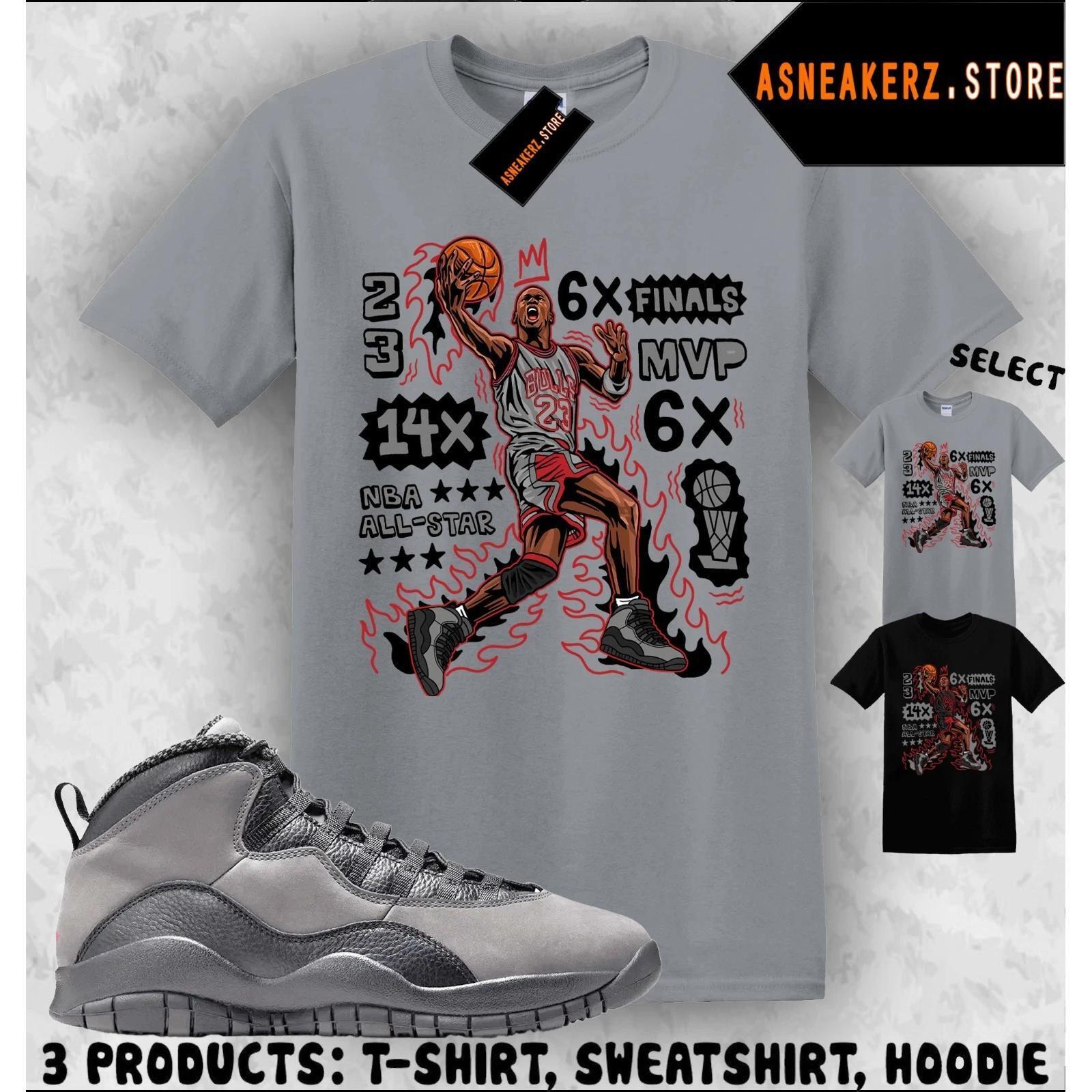 Tee Shirt Matching Aj 10 Shadow To Match Mj Flair 23 T-Shirt
